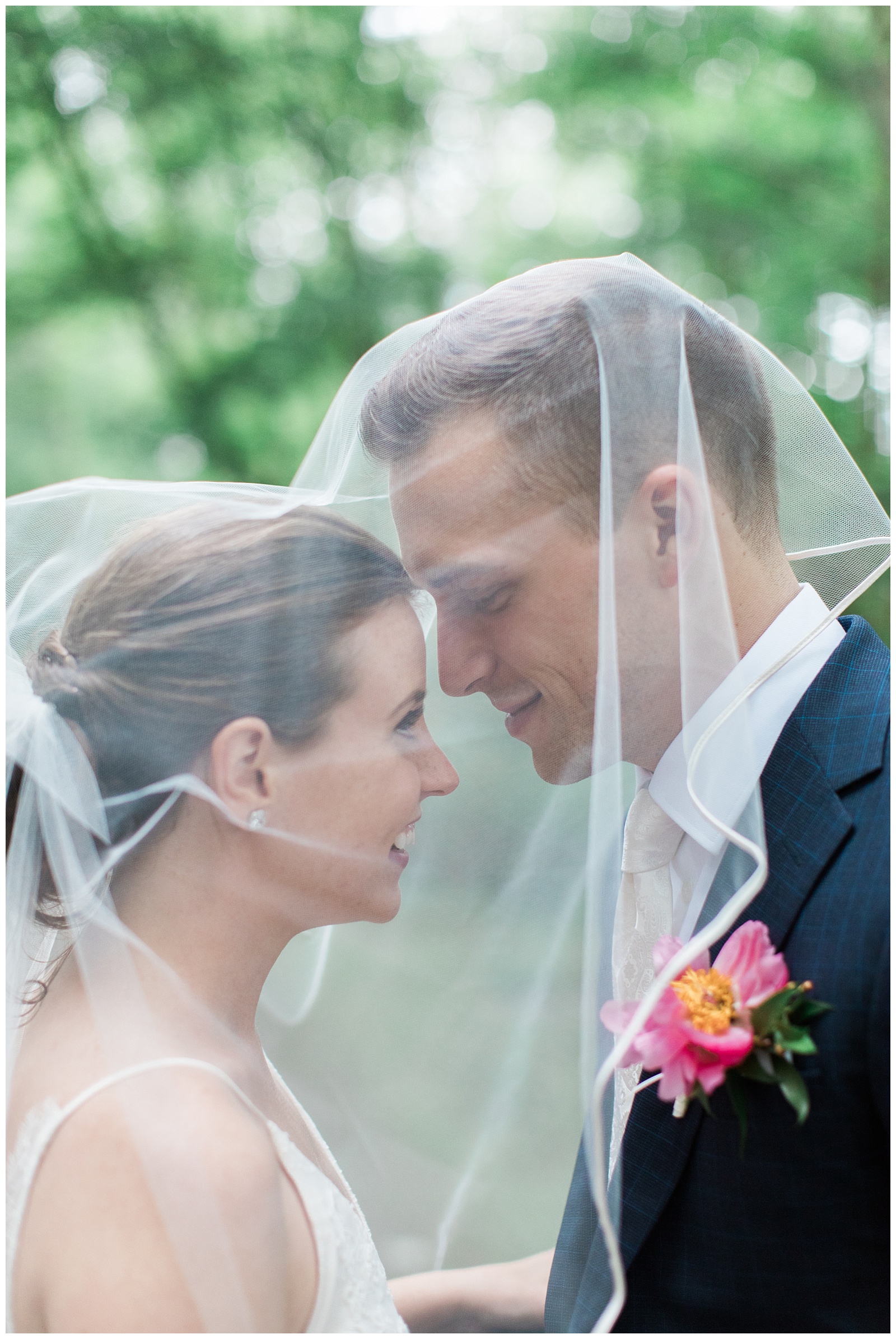 Bride and groom under veil at Guelph Ontario Wedding | Ontario Wedding Photographer | Toronto Wedding Photographer | 3photography