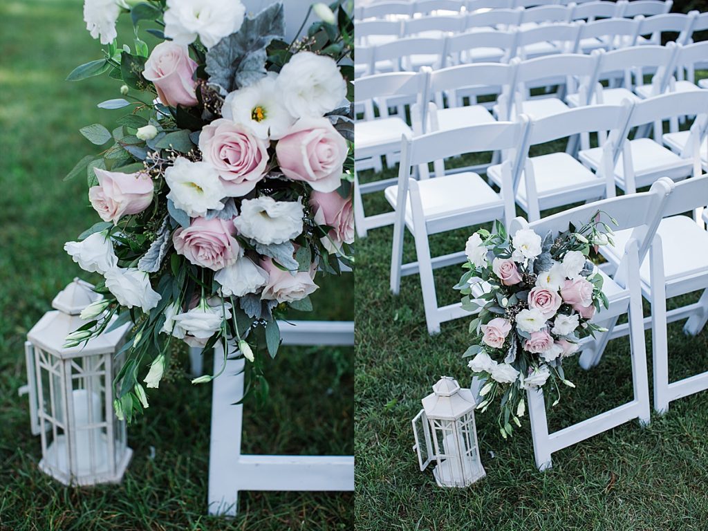 Chairs and flowers | Harding Waterfront Estate Wedding| Ontario wedding photographer| Toronto wedding photographer| 3 Photography | 3photography.ca